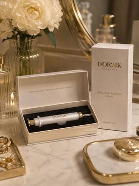 D'OR24K Hyaluronic Acid Eye Serum - White & Gold Packaging